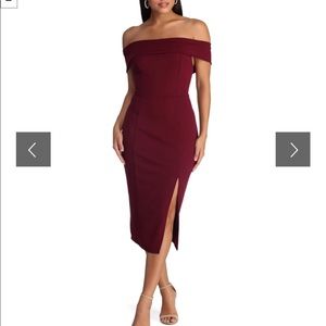 Windsor Kate formal crepe midi dress